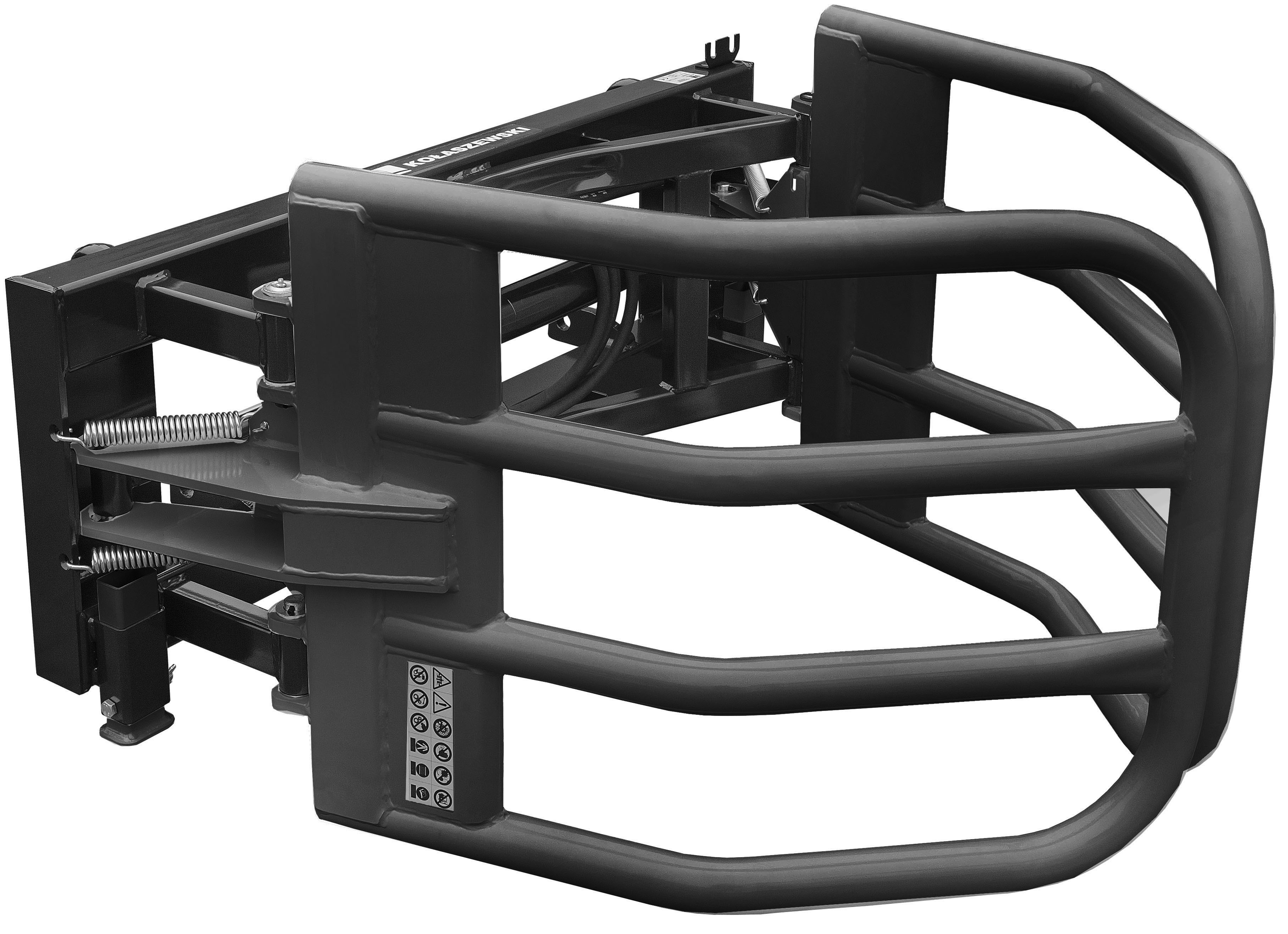 Round Bale Grapple, Dual Cylinder - Euro / Global Mount - CS Tiller